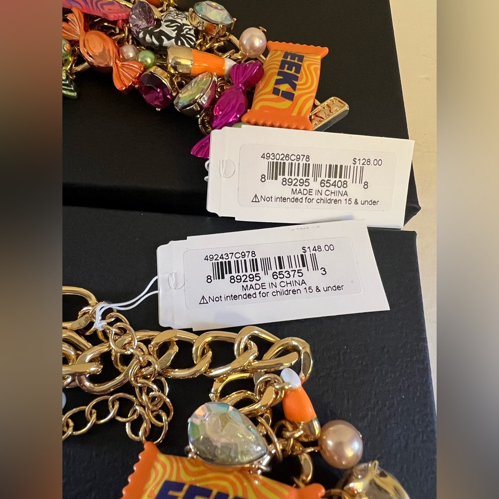 Betsey Johnson Bracelet & Necklace Set Multicolor Candy Charm - Picture 4 of 16